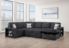 Load image into Gallery viewer, U274 - 3 Piece Sectional With USB (Type A+C) - Black
