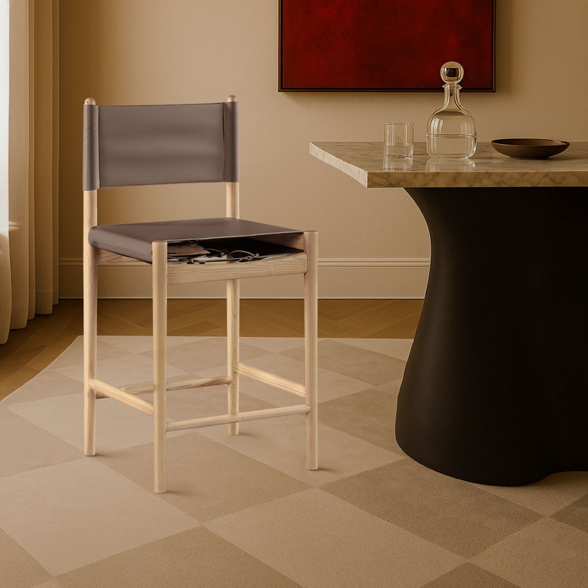 Rawlins - Counter Stool - Natural Frame