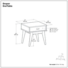 Load image into Gallery viewer, Draper - Handcrafted Mid Century End Table
