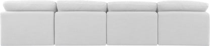 Indulge - Linen 4 Piece Modular Armless Sofa - White