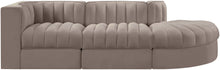 Load image into Gallery viewer, Rummi - Velvet Performance Fabric Upholstered 3 Piece Modular Sectional
