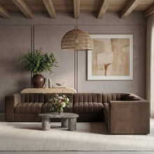 Load image into Gallery viewer, Rummi - Velvet Performance Fabric Upholstered 6 Piece Modular Sectional (With 3 Corner Chairs)
