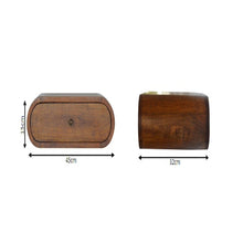 Load image into Gallery viewer, Wall Mounted Round Bedside Table - Chestnut
