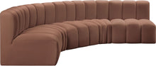 Load image into Gallery viewer, Arc - Faux Leather 5 Piece U-Shaped Modular Sofa
