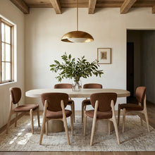 Load image into Gallery viewer, Woodhaven - Solid Wood And Oak Veneer Dining Table
