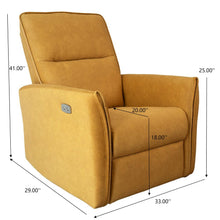 Load image into Gallery viewer, Suede Recliner Chair - Dark Yellow
