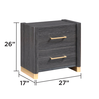 Clifton - 2 Drawer Nightstand - Espresso