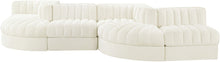 Load image into Gallery viewer, Rummi - Rounded Velvet Performance Fabric Upholstered 6 Piece Modular Sectional

