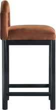 Load image into Gallery viewer, Conrad - Velvet Counter Stool With Black Legs
