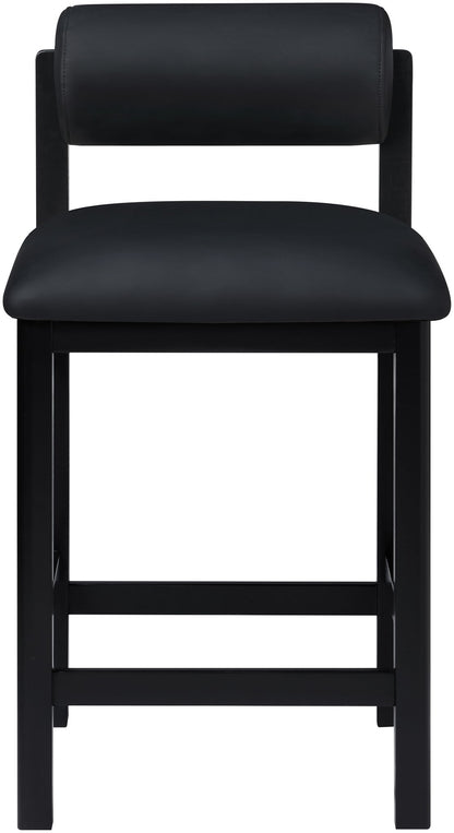 Roundhill - Faux Leather Counter Stool - Black Frame