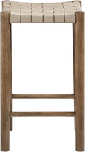 Load image into Gallery viewer, Entwine - Vegan Leather Upholstered Backless Counter Stool - Painted Brown
