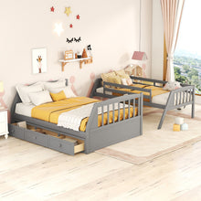 Load image into Gallery viewer, Bunk Bed With Drawers, Ladder And Storage Staircase
