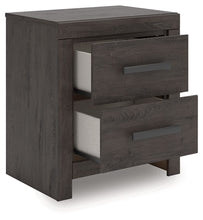 Load image into Gallery viewer, Prendonea - Two Drawer Night Stand - Charcoal
