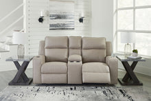 Load image into Gallery viewer, Lavenhorne - Dbl Rec Loveseat W/Console - Pebble
