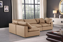 Load image into Gallery viewer, Comfy - 4 Piece Faux Leather Modular Armless Sectional - Tan
