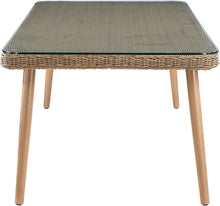 Load image into Gallery viewer, Seacrest - Tempered Glass Top And Wicker Outdoor Patio Dining Table
