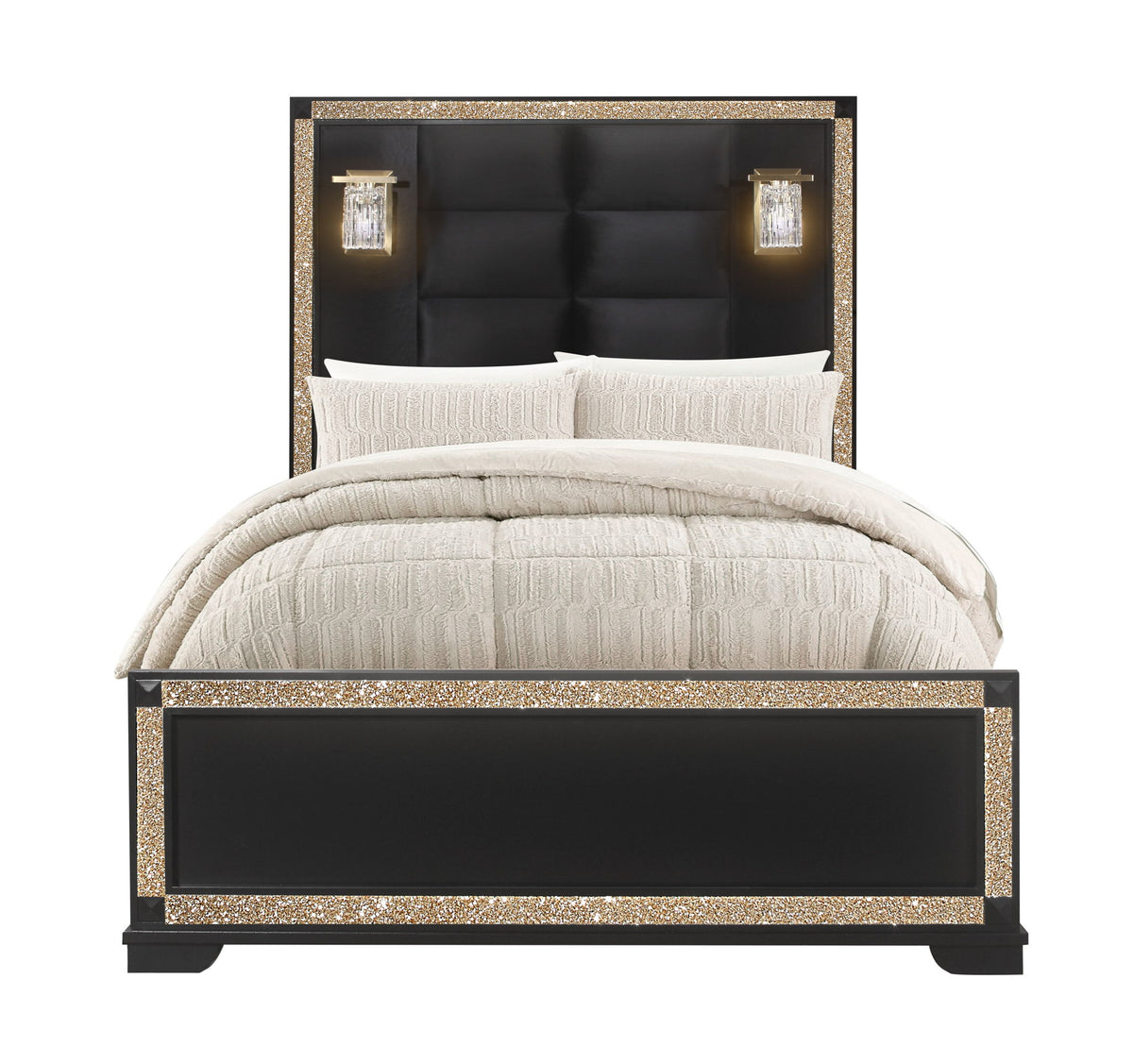 Blake - Full / Queen / King Bed Lamps - Black / Gold