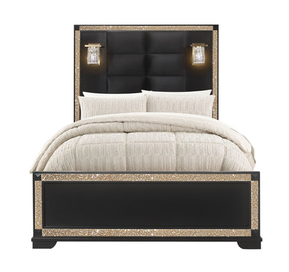 Blake - Full / Twin Bed Side Rails - Black / Gold