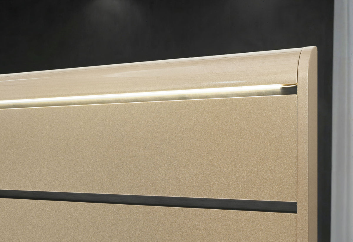 Genesis - Full Bed Headboard With LED - Gold
