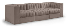 Load image into Gallery viewer, Rummi - Velvet Performance Fabric Upholstered 3 Piece Modular Sofa
