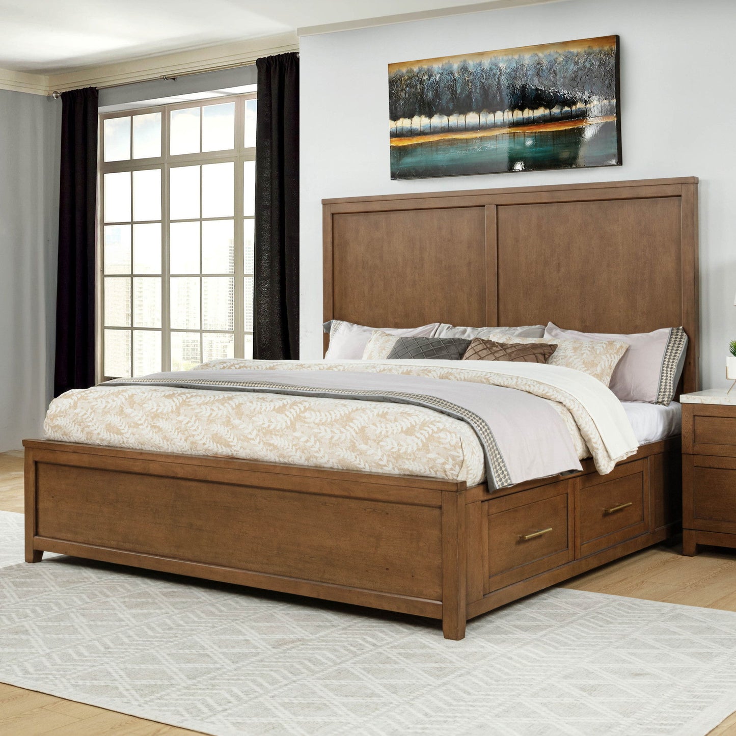 Devonshire - 5/0 Queen Headboard - Cognac