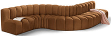 Load image into Gallery viewer, Arc - Velvet 7 Piece Modular Sofa - Saddle
