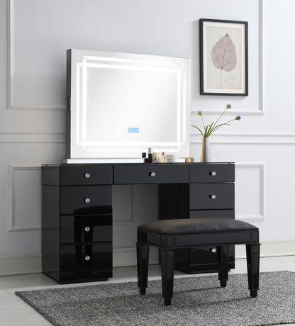 G-316 - Wood Vanity Stool - Black