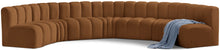 Load image into Gallery viewer, Arc - Velvet 7 Piece U-Shaped Modular Sofa - Saddle
