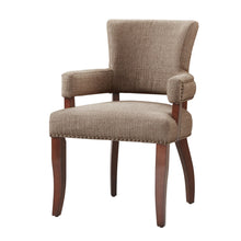 Load image into Gallery viewer, Elegant Arm Dining Chair With Brass Nail Head Detailing
