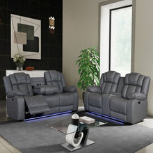 Load image into Gallery viewer, Raize - 10 Power Reclining Sofa With DDT, WC And LED - Gray
