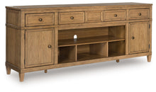 Load image into Gallery viewer, Sharlance - XL TV Stand With Fireplace Option - Light Brown
