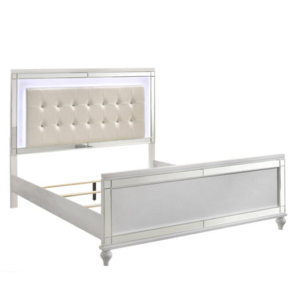 Valentino - 6/6-6/0 King/California King Lighted Headboard - White