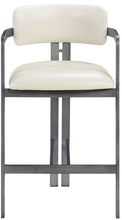 Load image into Gallery viewer, Aurum - Vegan Leather Upholstered Counter Stool With Gray Base
