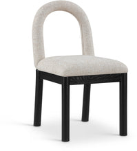 Load image into Gallery viewer, Conrad - Linen Dining Chair With Black Legs
