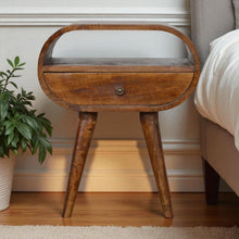 Load image into Gallery viewer, Circular Open Bedside Nightstand
