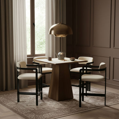Aurum - Vegan Leather Upholstered Counter Stool With Graphite Black Base