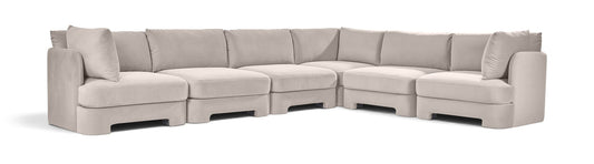 Hammond - Velvet Performance Fabric Upholstered 6 Piece Corner Sectional - Ego Home Furniture