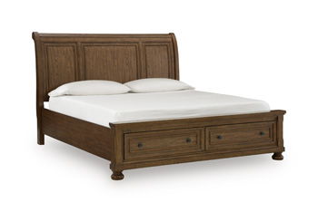 Zackaryn - King/California King Storage Footboard - Warm Brown