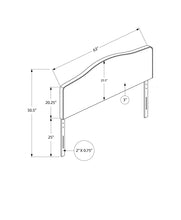 Load image into Gallery viewer, Queen Size, Bed Headboard Only, Upholstered, Transitional - Gray
