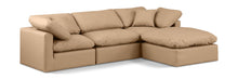 Load image into Gallery viewer, Indulge - Faux Leather 4 Piece Modular Sectional With Chaise - Tan
