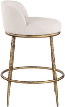 Load image into Gallery viewer, Ferro - Upholstered Counter Stool With Brushed Gold Base
