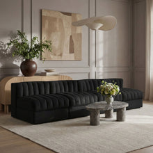 Load image into Gallery viewer, Rummi - Armless Velvet Performance Fabric Upholstered 4 Piece Modular Sofa
