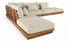 Load image into Gallery viewer, Mirella - 6 Piece Water Resistant Fabric Upholstered Outdoor Patio Modular Sectional
