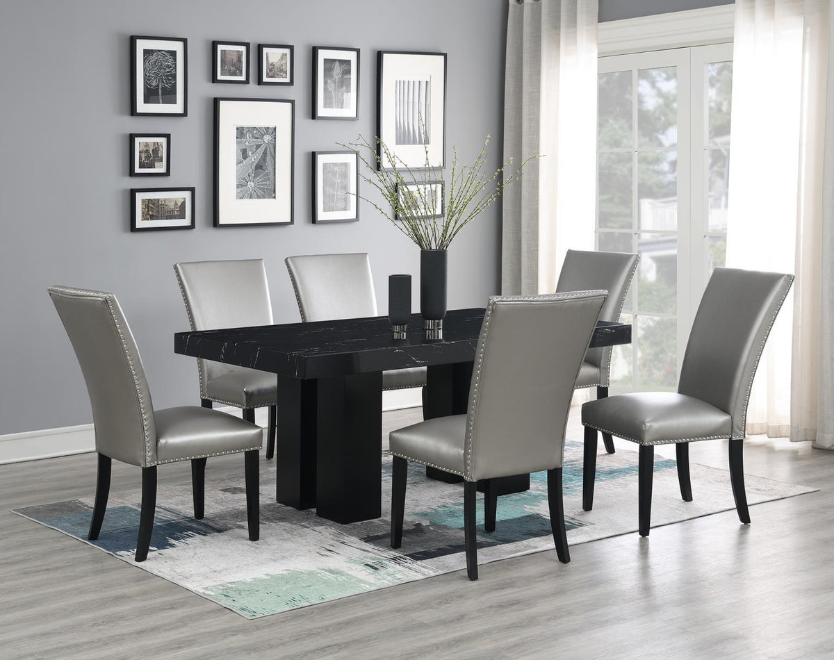 D133 - Dining Room Set With Leather Chairs