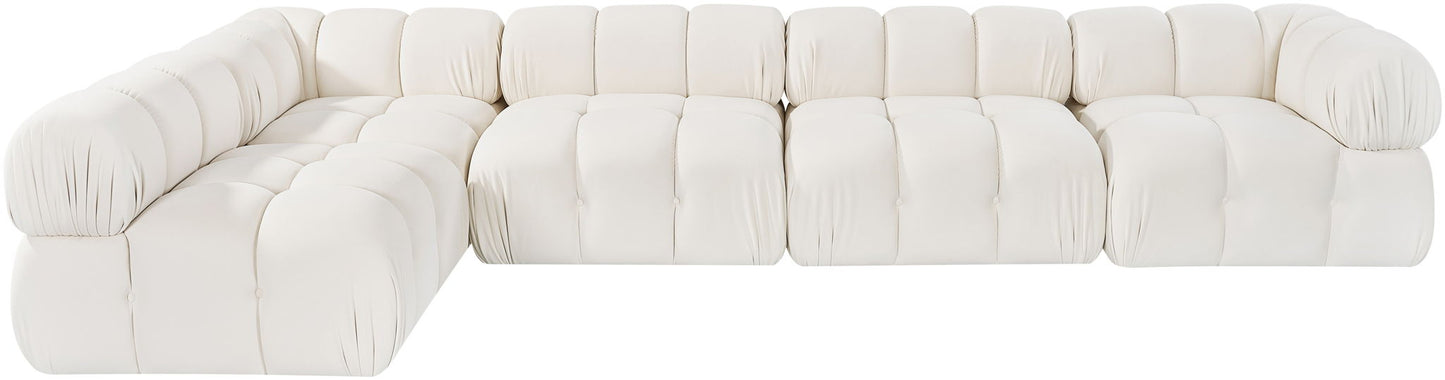 Orin - Velvet 5 Piece Modular Sectional