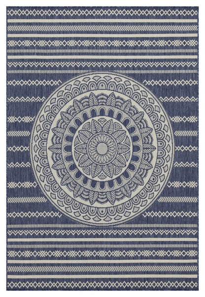 Sunshine - 5'3" X 7'3" Indoor, Outdoor Area Rug - Blue - Polypropylene