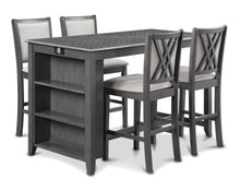 Load image into Gallery viewer, Amy - 60" Counter Table &amp; Chairs With Storage
