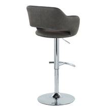 Load image into Gallery viewer, Margarite - Contemporary Ajustable Barstool With Swivel With Rounded T Footrest (Set of 2)
