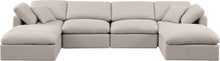 Load image into Gallery viewer, Indulge - Linen 6 Piece Modular Double Chaise Sectional

