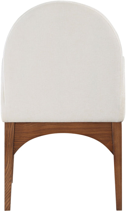 Waldorf - Chenille Dining Arm Chair With Brown Legs